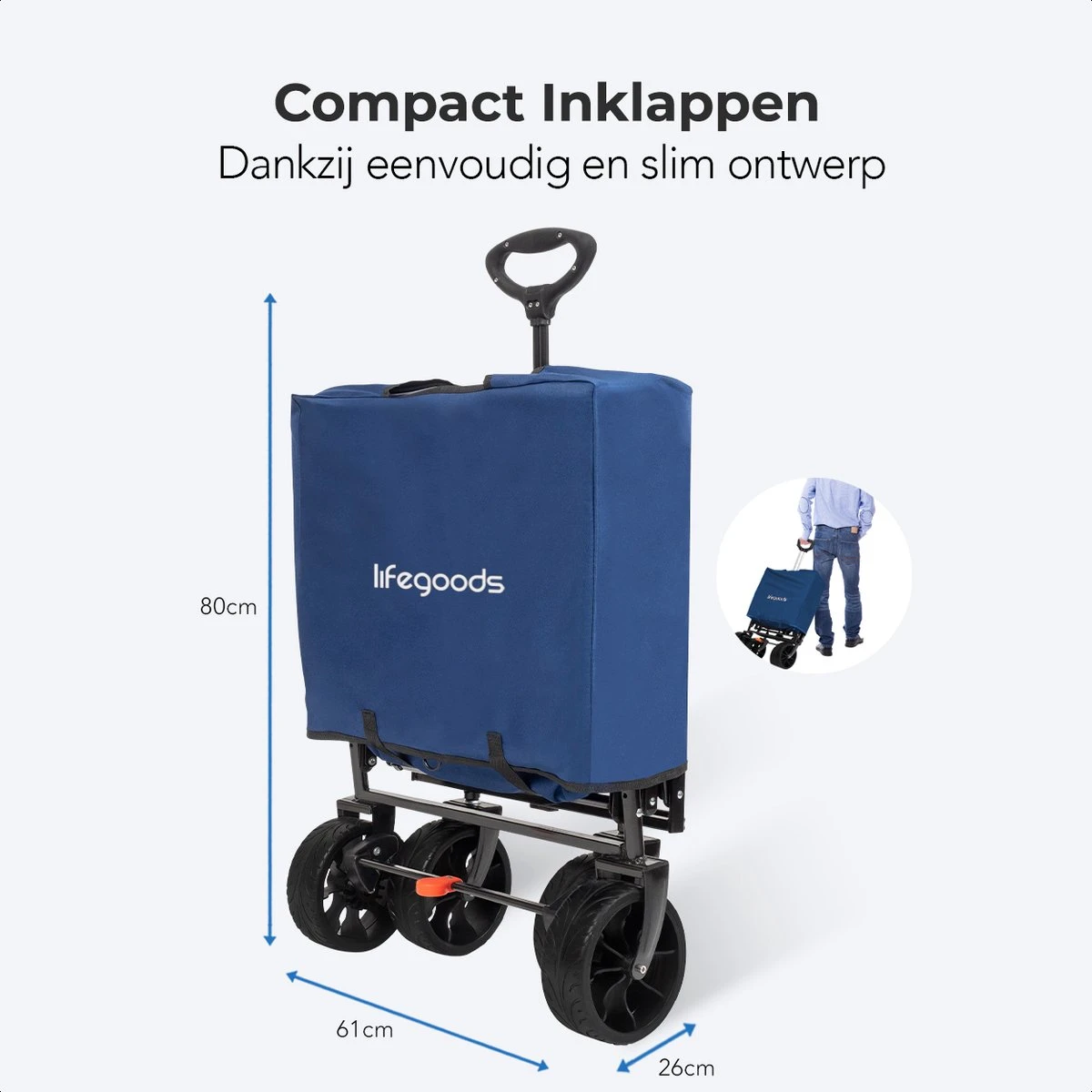 LifeGoods Bolderkar - Opvouwbaar - tot 120KG - 103L - Extra Draagtas en Duwstang - Wasbaar Polyester - 98x45cm - Blauw/Grijs LifeGoods Bolderkar - Opvouwbaar - Tot 120KG - 103L - Extra Draagtas En Duwstang - Wasbaar Polyester - 98x45cm - Blauw/Grijs -Outdoor Kampeeruitrusting Winkel 1200x1200 833