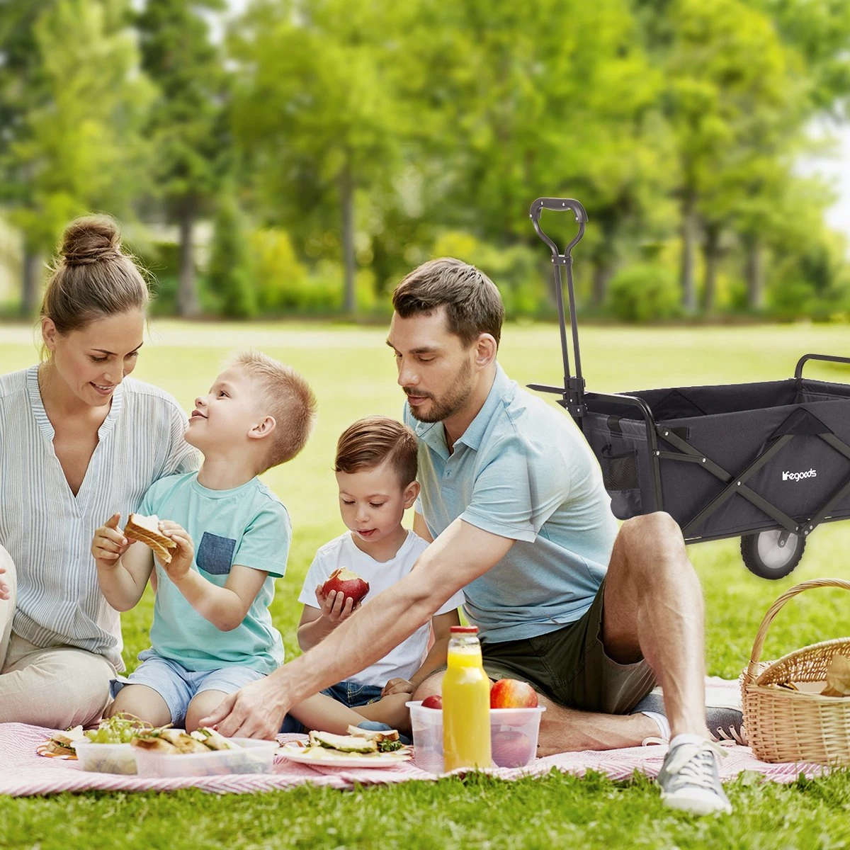 LifeGoods Bolderkar - Opvouwbaar - Draaibare wielen - 2 Standen - 70KG Draagkracht - Zwart LifeGoods Bolderkar - Opvouwbaar - Draaibare Wielen - 2 Standen - 70KG Draagkracht - Zwart -Outdoor Kampeeruitrusting Winkel 1200x1200 861