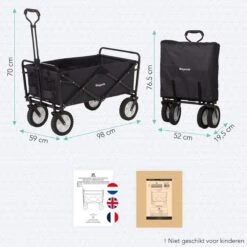 LifeGoods Bolderkar - Opvouwbaar - Draaibare Wielen - 2 Standen - 70KG Draagkracht - Zwart 6 LifeGoods Bolderkar - Opvouwbaar - Draaibare Wielen - 2 Standen - 70KG Draagkracht - Zwart -Outdoor Kampeeruitrusting Winkel 1200x1200 862