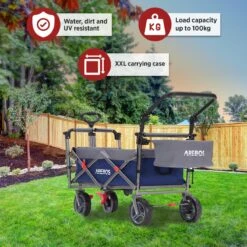 AREBOS Premium Steekwagen Met Dak Opvouwbare Tuinkar Handkar Bolderkar Blauw / Grijs 2 AREBOS Premium Steekwagen Met Dak Opvouwbare Tuinkar Handkar Bolderkar Blauw / Grijs -Outdoor Kampeeruitrusting Winkel 1200x1200 953