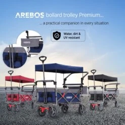 AREBOS Premium Steekwagen Met Dak Opvouwbare Tuinkar Handkar Bolderkar Blauw / Grijs 7 AREBOS Premium Steekwagen Met Dak Opvouwbare Tuinkar Handkar Bolderkar Blauw / Grijs -Outdoor Kampeeruitrusting Winkel 1200x1200 956