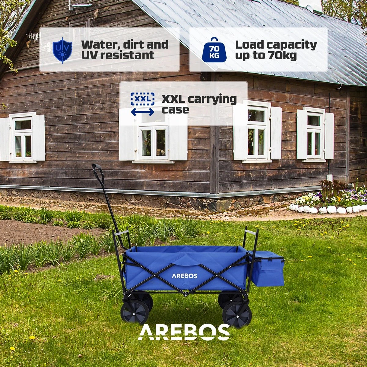 AREBOS Handwagen Vouwbare dak Handwagen Vouwbare Trolley Uitrustingswagen Blauw AREBOS Handwagen Vouwbare Dak Handwagen Vouwbare Trolley Uitrustingswagen Blauw -Outdoor Kampeeruitrusting Winkel 1200x1200 970