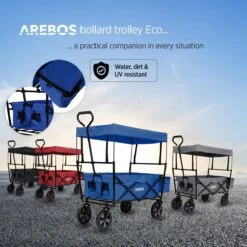 AREBOS Handwagen Vouwbare Dak Handwagen Vouwbare Trolley Uitrustingswagen Blauw 3 AREBOS Handwagen Vouwbare Dak Handwagen Vouwbare Trolley Uitrustingswagen Blauw -Outdoor Kampeeruitrusting Winkel 1200x1200 971