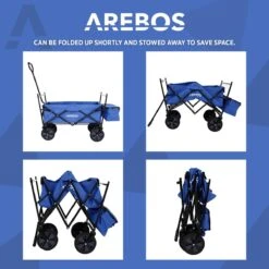 AREBOS Handwagen Vouwbare Dak Handwagen Vouwbare Trolley Uitrustingswagen Blauw 6 AREBOS Handwagen Vouwbare Dak Handwagen Vouwbare Trolley Uitrustingswagen Blauw -Outdoor Kampeeruitrusting Winkel 1200x1200 973