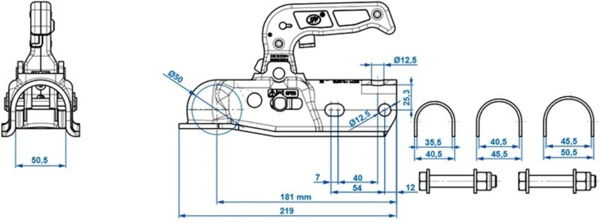 Pro Plus Disselkoppeling - Kogelkoppeling - Rond Ø 40, 45 en 50 mm - Geremd PROPLUS Pro Plus Disselkoppeling - Kogelkoppeling - Rond Ø 40, 45 En 50 Mm - Geremd -Outdoor Kampeeruitrusting Winkel
