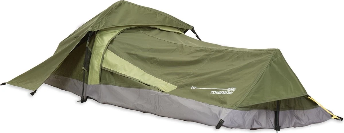 Where Tomorrow Solo Tent 220X80X50 Cm - Groen - 1 Persoons Where Tomorrow Solo Tent 220X80X50 Cm - Groen - 1 Persoons -Outdoor Kampeeruitrusting Winkel 1200x464 3