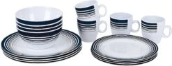 Bo-Camp - Servies - Classic - 16-Delig - Wit/Navy 10 Bo-Camp - Servies - Classic - 16-Delig - Wit/Navy -Outdoor Kampeeruitrusting Winkel 1200x466 2