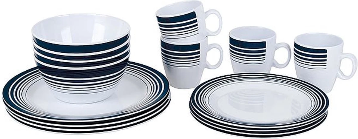 Bo-Camp - Servies - Classic - 16-Delig - Wit/Navy Bo-Camp - Servies - Classic - 16-Delig - Wit/Navy -Outdoor Kampeeruitrusting Winkel 1200x466 2