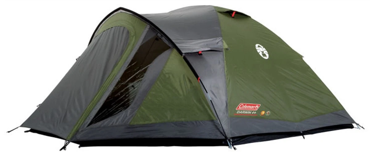 Coleman Darwin 4 Plus Koepeltent - 4-Persoons - Groen Coleman Darwin 4 Plus Koepeltent - 4-Persoons - Groen -Outdoor Kampeeruitrusting Winkel 1200x505 1