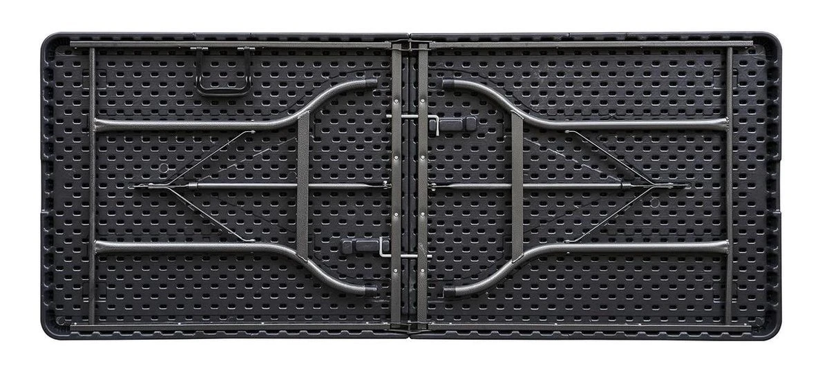 ERRO Vouwtafel - wickerlook - 180x74cm - zwart ERRO Vouwtafel - Wickerlook - 180x74cm - Zwart -Outdoor Kampeeruitrusting Winkel