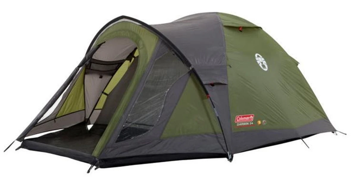 Coleman Darwin 4 Plus Koepeltent - 4-Persoons - Groen Coleman Darwin 4 Plus Koepeltent - 4-Persoons - Groen -Outdoor Kampeeruitrusting Winkel 1200x627 2