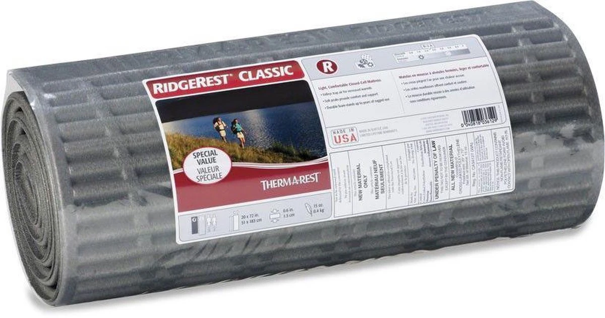 Thermarest RidgeRest Classic slaapmat Regular zwart Thermarest RidgeRest Classic Slaapmat Regular Zwart -Outdoor Kampeeruitrusting Winkel 1200x631 2
