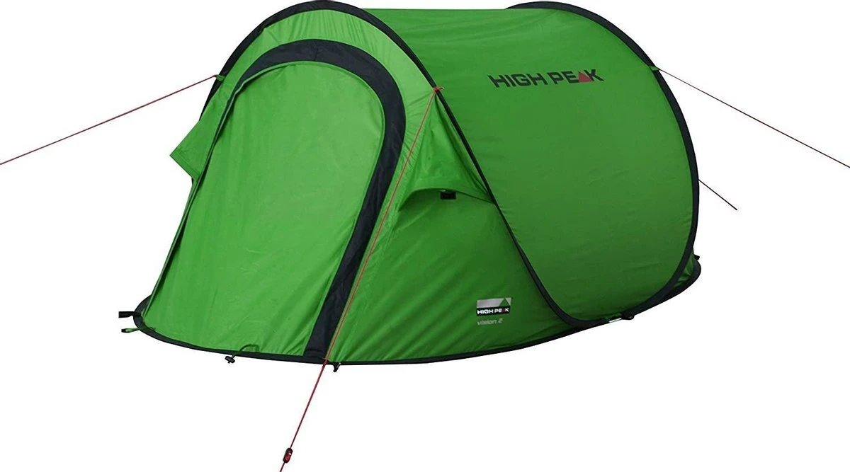 High Peak Vision 2 Pop Up Tent - Groen - 2 Persoons High Peak Vision 2 Pop Up Tent - Groen - 2 Persoons -Outdoor Kampeeruitrusting Winkel 1200x667 2