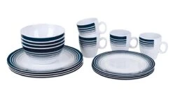 Bo-Camp - Servies - Classic - 16-Delig - Wit/Navy 2 Bo-Camp - Servies - Classic - 16-Delig - Wit/Navy -Outdoor Kampeeruitrusting Winkel 1200x675 15