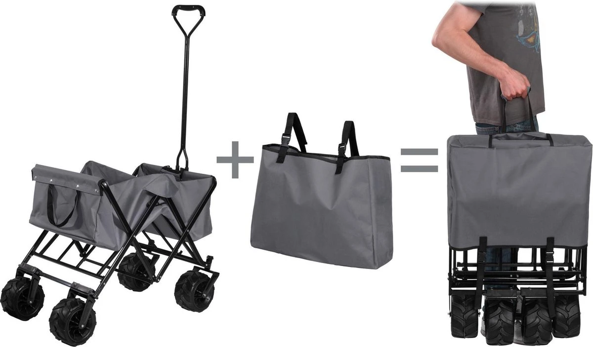 TecTake - opvouwbare bolderkar Heidrun grijs TecTake - Opvouwbare Bolderkar Heidrun Grijs -Outdoor Kampeeruitrusting Winkel 1200x703 2
