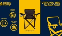 Abbey Camp Campingstoel - Vouwstoel - Zwart -Outdoor Kampeeruitrusting Winkel 1200x710