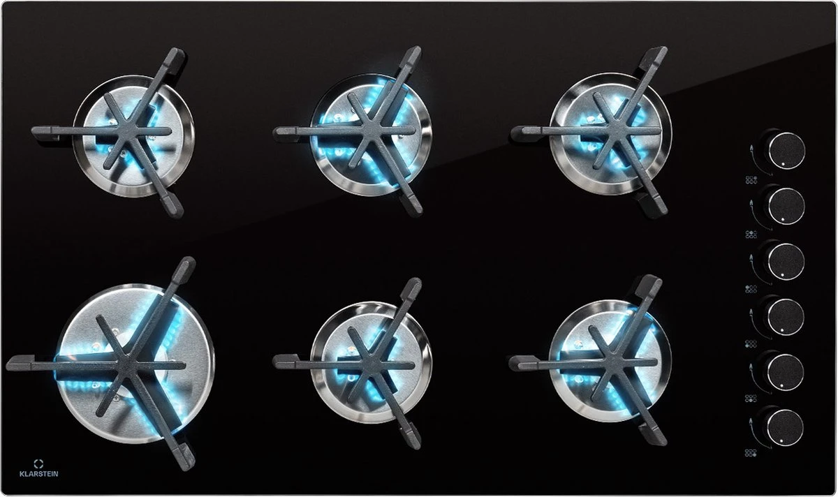 Trifecta 6 gaskookplaat 6-pits grote, normale en extra glaskeramische branders Trifecta 6 Gaskookplaat 6-pits Grote, Normale En Extra Glaskeramische Branders -Outdoor Kampeeruitrusting Winkel