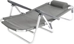 Bo-Camp Beach Chair - Monaco - Aluminium - Grijs -Outdoor Kampeeruitrusting Winkel 1200x715