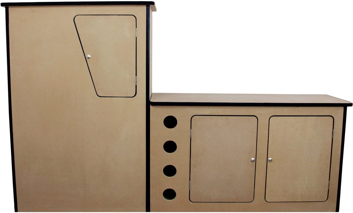 Camper Keuken MDF - Linkerkant EU - Inclusief Kledingstang + Wijnrek - Onbewerkt - Inbouw kasten Inrichting Kampeerauto Caravan Camper Keuken MDF - Linkerkant EU - Inclusief Kledingstang + Wijnrek - Onbewerkt - Inbouw Kasten Inrichting Kampeerauto Caravan -Outdoor Kampeeruitrusting Winkel