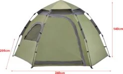 Pro-Tec Tent Nybro Automatisch 240x205x140 Cm Donkergroen -Outdoor Kampeeruitrusting Winkel 1200x726 2