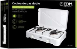 EDM 2-Pits Gaskooktoestel - Camping - Wit - 46x30x12 Cm -Outdoor Kampeeruitrusting Winkel 1200x761 2