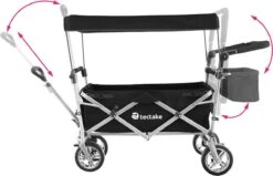 Tectake - Opvouwbare Bolderwagen Handkar Nico Zwart - 403549 -Outdoor Kampeeruitrusting Winkel 1200x771 1