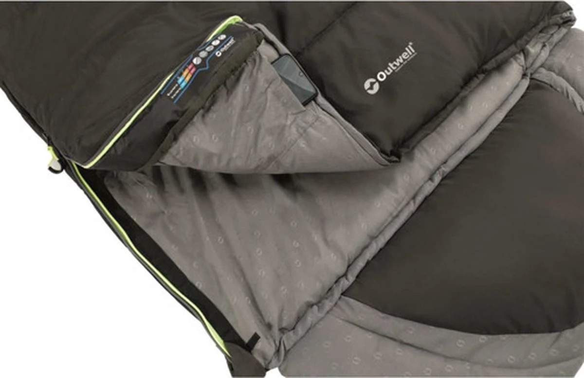 Outwell Slaapzak Contour rits links zwart Outwell Slaapzak Contour Rits Links Zwart -Outdoor Kampeeruitrusting Winkel 1200x777 1