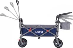 AREBOS Premium Steekwagen Met Dak Opvouwbare Tuinkar Handkar Bolderkar Blauw / Grijs 10 AREBOS Premium Steekwagen Met Dak Opvouwbare Tuinkar Handkar Bolderkar Blauw / Grijs -Outdoor Kampeeruitrusting Winkel 1200x787