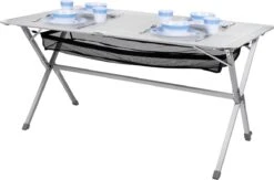 Campart Campingtafel XL TA-0806 - Opvouwbaar, Lichtgewicht En Met Verstelbare Poten - Kampeertafel Inklapbaar Inclusief Opbergtas - 140 X 80 X 70 Cm - Wit -Outdoor Kampeeruitrusting Winkel 1200x793