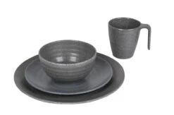 Bo-Camp Campingservies - 100% Melamine - 16-delig - Stone - Grijs -Outdoor Kampeeruitrusting Winkel 1200x794 67