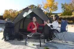 Set Van 2 Opvouwbare Campingstoelen, Klapstoelen Voor Buiten, Comfortabel, Met Armleuningen En Bekerhouders, Stabiel Frame, Draagvermogen 120 Kg - Blauw -Outdoor Kampeeruitrusting Winkel 1200x800 10