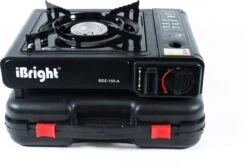 IBright Draagbare Camping Kooktoestel - Gasbrander - 1 Pits Gaspit - Elektrische Ontsteking - 2900 Watt - Met Koffer - Zwart -Outdoor Kampeeruitrusting Winkel 1200x805 1