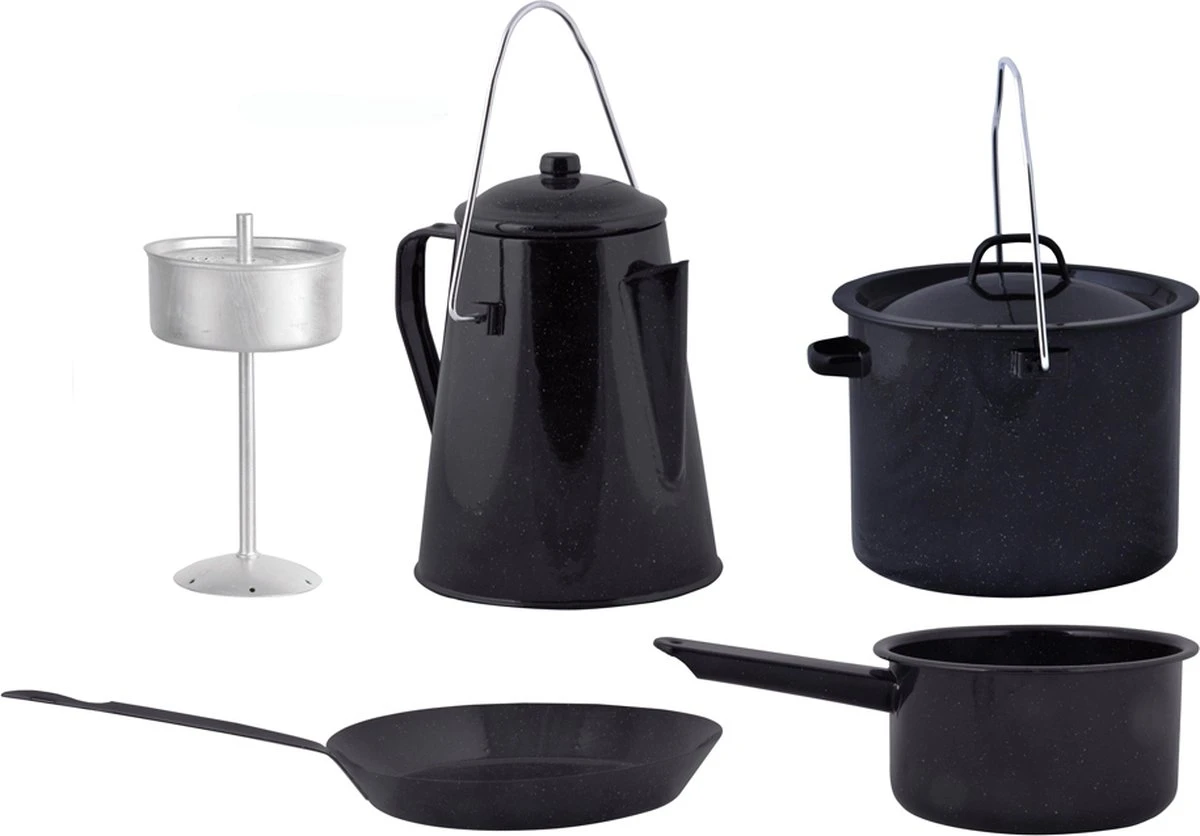 ESSCHERT DESIGN Pannenset Kampvuur - 4 Delig - Outdoor - Metaal