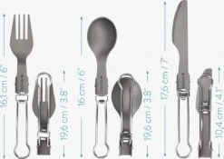 Navaris Campingbestek Van Titanium - Set Met Vork, Mes En Lepel - Inklapbaar - Bestekset Voor Onderweg - Inclusief Karabijnhaak En Bewaarzakje -Outdoor Kampeeruitrusting Winkel 1200x852 4