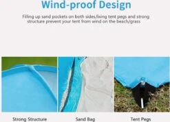 IGOODS Pop-up Tent - 2/3-Persoons - Blauw -Outdoor Kampeeruitrusting Winkel 1200x866 4