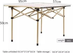 Buxibo - Lichtgewicht Vouwbare Campingtafel - Inklapbaar - Vis/Tuin/Picknick Tafel - Kamperen - Met Opberghoes - Aluminium - Grijs -Outdoor Kampeeruitrusting Winkel 1200x869