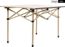Buxibo - Lichtgewicht Vouwbare Campingtafel - Inklapbaar - Vis/Tuin/Picknick Tafel - Kamperen - Met Opberghoes - Aluminium - Grijs -Outdoor Kampeeruitrusting Winkel 1200x876