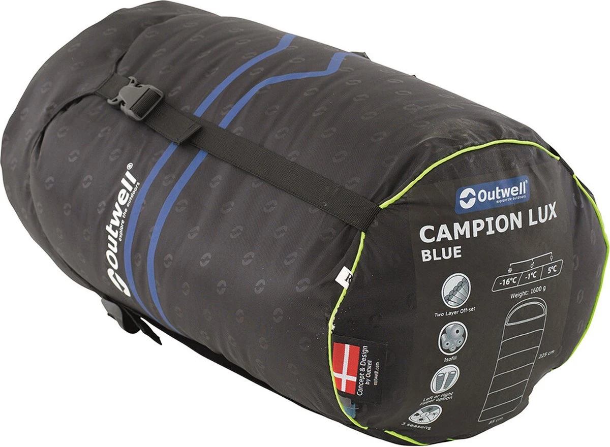 Outwell Slaapzak Campion Lux blauw Outwell Slaapzak Campion Lux Blauw -Outdoor Kampeeruitrusting Winkel 1200x880 3