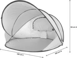 Deryan Luxe Pop Up Strandtent XXL - Anti-UV 50+ - Zilver -Outdoor Kampeeruitrusting Winkel 1200x907 7