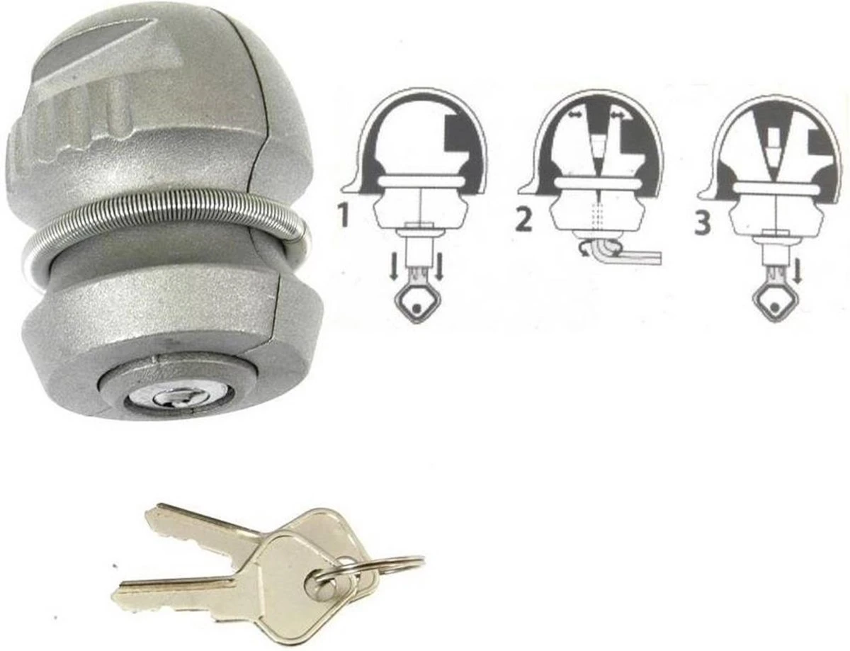 Benson disselslot - Kogel model - Geschikt voor 50mm Ø disselkoppeling Benson Disselslot - Kogel Model - Geschikt Voor 50mm Ø Disselkoppeling -Outdoor Kampeeruitrusting Winkel
