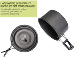 Hikr® Camping Pannenset - Complete 22-delige Kookset - Lichtgewicht - Kookgerei Servies - Outdoor - BPA-vrij - Keukengerei Set -Outdoor Kampeeruitrusting Winkel 1200x930 3