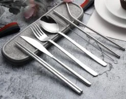 House Of Husk Reisbestek - Reis Bestekset - Chopsticks - Metalen Rietjes Met Borstel - Lepel - Vaatwasserbestendig - RVS - 7 Delig - Zilver -Outdoor Kampeeruitrusting Winkel 1200x940 1