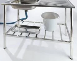 Camping/Outdoor Inox Tafel Met Gootsteen Lavabo En Kraan 100x77x50cm 2 Camping/Outdoor Inox Tafel Met Gootsteen Lavabo En Kraan 100x77x50cm -Outdoor Kampeeruitrusting Winkel 1200x945