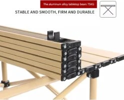 Buxibo - Lichtgewicht Vouwbare Campingtafel - Inklapbaar - Vis/Tuin/Picknick Tafel - Kamperen - Met Opberghoes - Aluminium - Grijs -Outdoor Kampeeruitrusting Winkel 1200x967