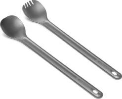 Navaris Spork En Lepel Met Extra Lange Handgreep - Campingbestek Van Titanium - Bestek Voor Onderweg - Lichtgewicht - Inclusief Bewaarzakje -Outdoor Kampeeruitrusting Winkel 1200x974 4