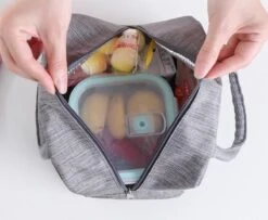 Koeltas - Lunchtas - Volwassenen En Kinderen - Compact & Handig: Zomer - Picknick -School - Lunch - Werk - Klassiek Grijs -Outdoor Kampeeruitrusting Winkel 1200x987