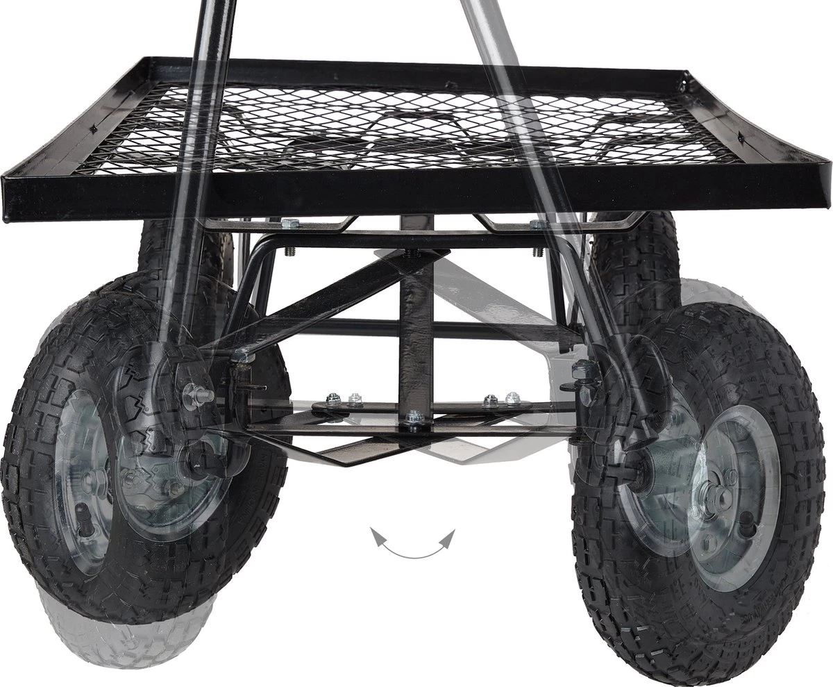 Relaxdays bolderkar tuin - platte tuinwagen - luchtbanden - 200 kg - transportkar - staal Relaxdays Bolderkar Tuin - Platte Tuinwagen - Luchtbanden - 200 Kg - Transportkar - Staal -Outdoor Kampeeruitrusting Winkel 1200x989 3