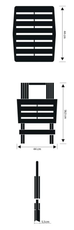 GENERIC Bijzettafel Adige Wit Kunststof 45x43x50cm -Outdoor Kampeeruitrusting Winkel 390x1200