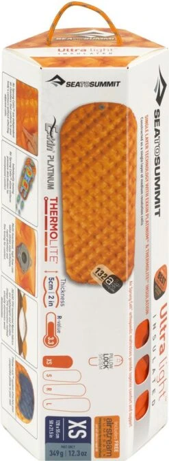 Sea To Summit UltraLight Insulated Regular Opblaasbare Slaapmat - 5cm - 480g - Oranje -Outdoor Kampeeruitrusting Winkel 442x1200