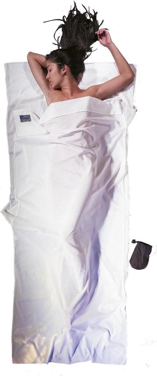 Cocoon Binnenslaapzak Mamo Travelsheet 220 X 88 Cm Katoen Wit Cocoon Binnenslaapzak Mamo Travelsheet 220 X 88 Cm Katoen Wit -Outdoor Kampeeruitrusting Winkel